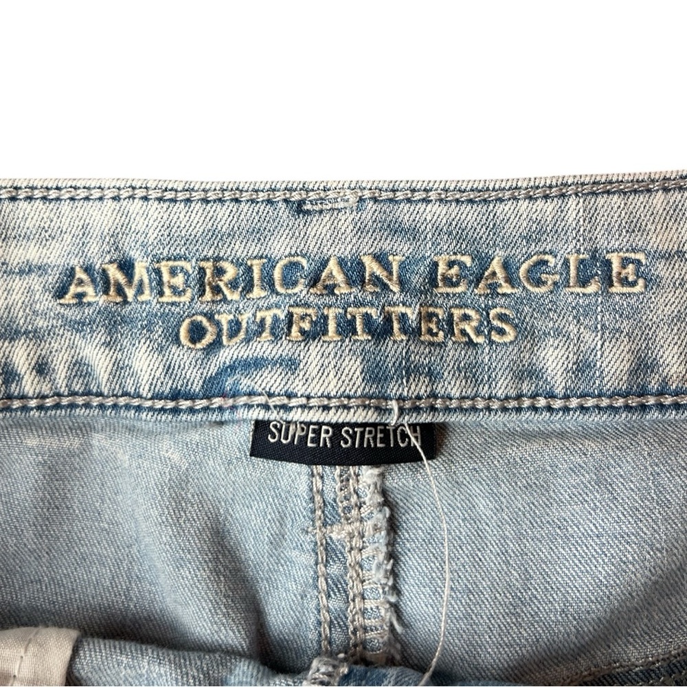 Custom Upcycled Splash Paint American Eagle Denim Shorts, Size 10. - Picture 4 of 6